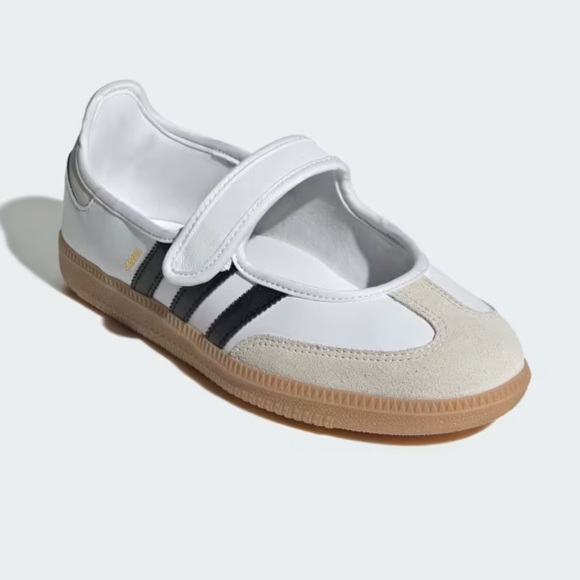 adidas Classic Samba Mary Jane Sneakers in Cloud White/Alumina/Core Black NWT - Picture 6 of 15